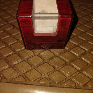Elegant Red Glass Candle Holder